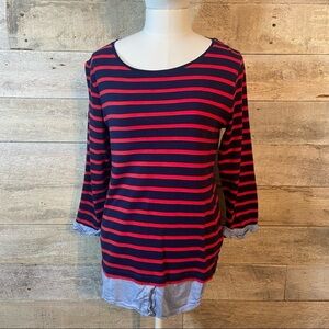 🛍3/$30 Buffalo‎ striped  top in size medium